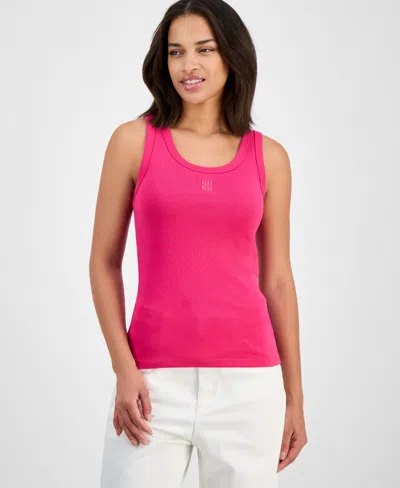 Hugo Boss Women's Logo Scoop-neck Knit Tank Top