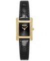 Hugo Boss Boss Lucy Precious Rectangular Watch, 18.5mm In Black