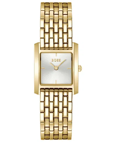 Hugo Boss Women's Lucy Scala Quartz Ionic Plated Thin Gold Steel Watch, 22mm