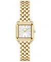 Hugo Boss Women's Mae Petite Quartz Basic Mini Ionic Plated Thin Gold Steel Watch, 22mm In Gold