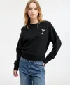 Hugo Boss Women's Martini Applique Sweatshirt In Black