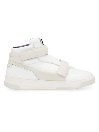 Hugo Boss Women's Naomi X Boss Leather High-top Trainer Trainers In White