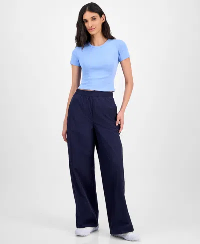Hugo Boss Women's Pull-on Wide-leg Pants In Blue