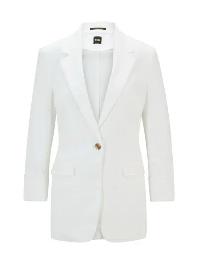 Hugo Boss Women's Regular-fit Jacket In White