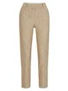Hugo Boss Regular-fit Trousers With Pinstripe Pattern In Patterned