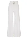 Hugo Boss Relaxed-fit Trousers In A Linen Blend In White