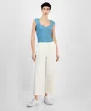 Hugo Boss Women's Relaxed-fit Wide-leg Pants In White
