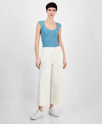 Hugo Boss Women's Relaxed-fit Wide-leg Pants In Soft Cream