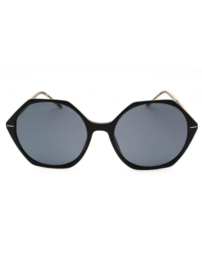 Hugo Boss Women's Round Sunglasses - Stylish And Chic In Black