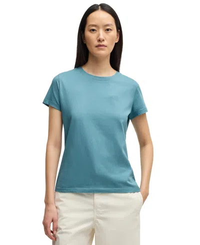 Hugo Boss Women's Script Logo T-shirt In Blue