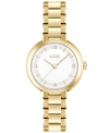 Hugo Boss Women's Sena Quartz Ionic Plated Thin Gold-tone Steel Watch 34mm In Ionic Plated Thin Gold Steel