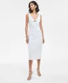 Hugo Boss Women's Sleeveless Cutout Midi Bodycon Dress In White