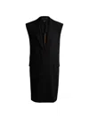 HUGO BOSS WOMEN'S SLEEVELESS JACKET WITH CONCEALED CLOSURE AND SIGNATURE LINING