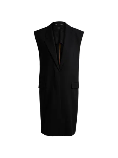 Hugo Boss Women's Sleeveless Jacket With Concealed Closure And Signature Lining In Black