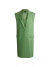 HUGO BOSS WOMEN'S SLEEVELESS JACKET WITH CONCEALED CLOSURE AND SIGNATURE LINING