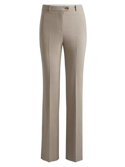 Hugo Boss Women's Slim-fit Trousers In Beige