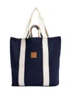 HUGO BOSS WOMEN'S SLIMLINE CANVAS TOTE BAG WITH LOGO PATCH