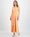 Hugo Boss Wrap Midi Dress In Brghtorang