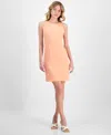 Hugo Boss Women's Solid-color Crewneck Sleeveless Bodycon Dress In Brghtorang