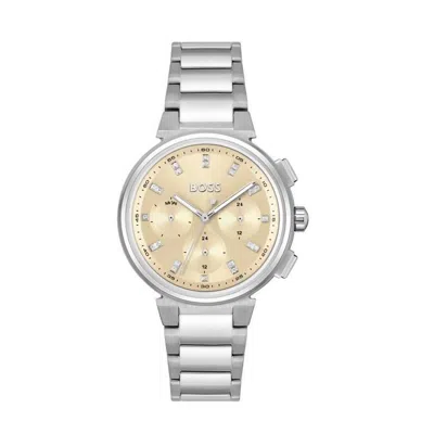 Hugo Boss Women's Stainless Steel Quartz Watch In Silver / Golden In Multi