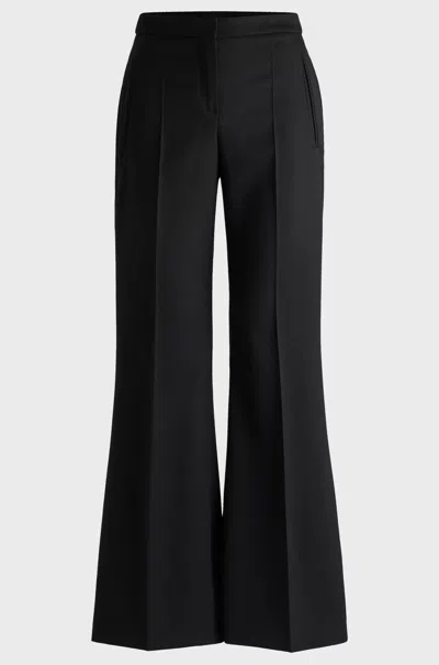 HUGO BOSS WOMEN'S TALIA COLOR LONG TROUSERS BLACK | SIZE 44 | 50524051001