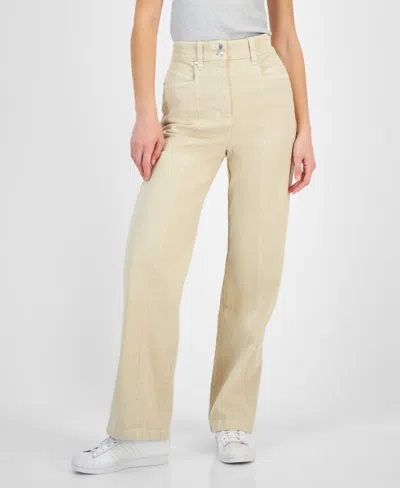 Hugo Boss Women's Wide-leg Denim Jeans In Beige