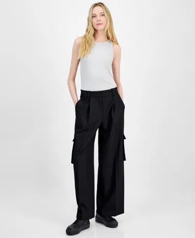 Hugo Boss Women's Wide-leg Trousers In Black