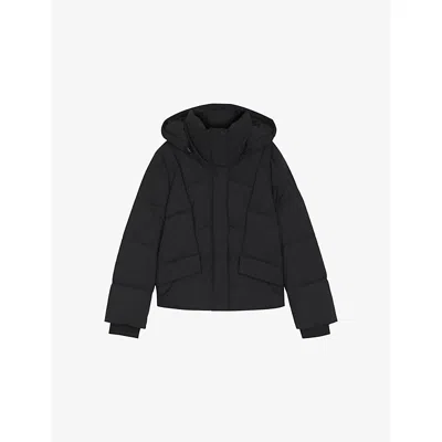 Hugo Boss Womens Black Hooded Padded Shell Jacket