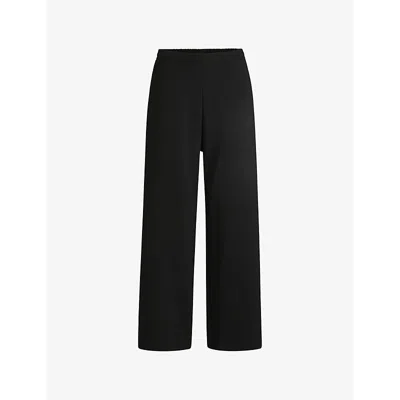 HUGO BOSS WOMENS HUGO WIDE-LEG LOOSE-FIT COTTON-BLEND JOGGING BOTTOMS