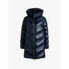 Hugo Boss Water-repellent Padded Parka Jacket With Polished Trims In Dark Blue