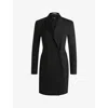 Hugo Boss Tuxedo-style Dress With Wrap Front In Black