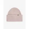 Hugo Boss Womens Boss Ribbed Knitted Beanie Hat In Bright Pink