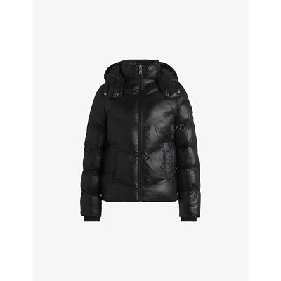 Hugo Boss Water-repellent Padded Jacket With Adjustable Hood In Black