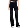 Hugo Boss Womens Crochet Drawstring Straight Leg Pants In Black