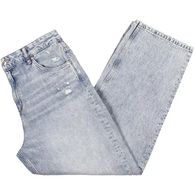 Hugo Boss Womens Denim Distressed Wide Leg Jeans In Multi