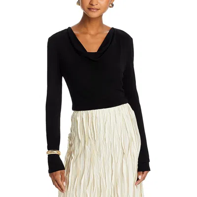 Hugo Boss Womens Drapey Viscose Pullover Top In Black