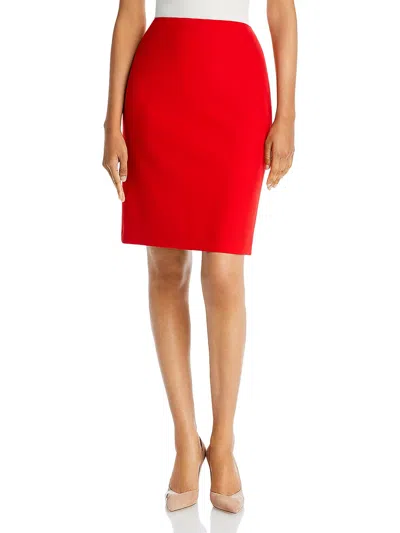 Hugo Boss Womens Formal Knee-length Pencil Skirt In Red