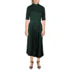 Hugo Boss Womens Glitter Wool Midi Dress In Court Green