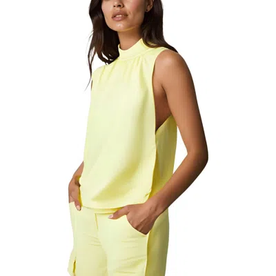 Hugo Boss Womens Halter Satin Halter Top In Yellow