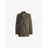 Hugo Boss Regular-fit Blazer In Melange Sharkskin In Open Miscellaneous