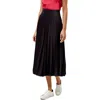 Hugo Boss Womens Pleated Polyester Midi Skirt In Black