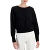 Hugo Boss Embellished Sweatshirt In Cotton Terry With Ribbed Trims In Black