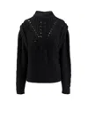 Hugo Boss Alpaca Wool Blend High Collar Sweater In Black