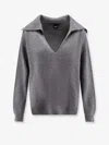 Hugo Boss Wool And Cashmere Sweater In Gray