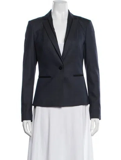 Pre-owned Hugo Boss Wool Blazer In Blue