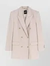 Hugo Boss Wool Blend Blazer Peak Lapel In Neutral