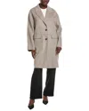 Hugo Boss Wool-blend Coat In Gray