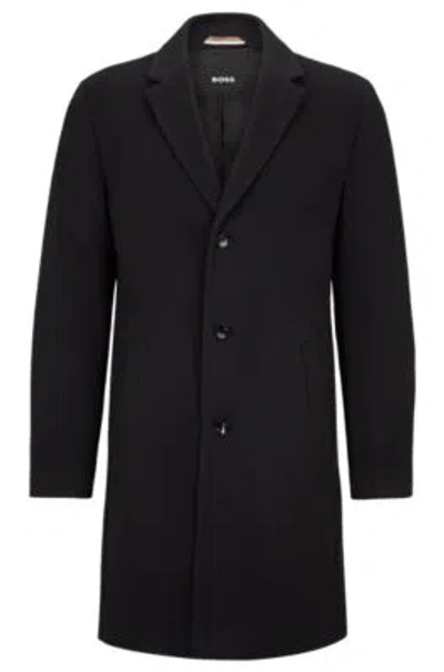 HUGO BOSS WOOL-BLEND COAT WITH FULL LINING