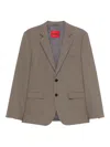 Hugo Boss Wool Blend Single-breasted Suit In Brown