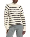 Hugo Boss Boss Wool Blend Turtleneck Sweater In White